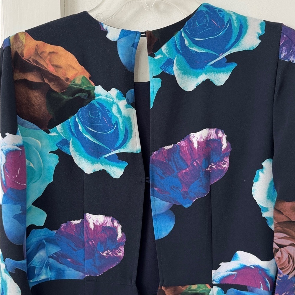 NWT Aritzia Babaton Maxwell Midi Dress in Blue Floral Size 4 - Picture 12 of 14